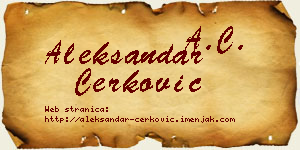 Aleksandar Čerković vizit kartica